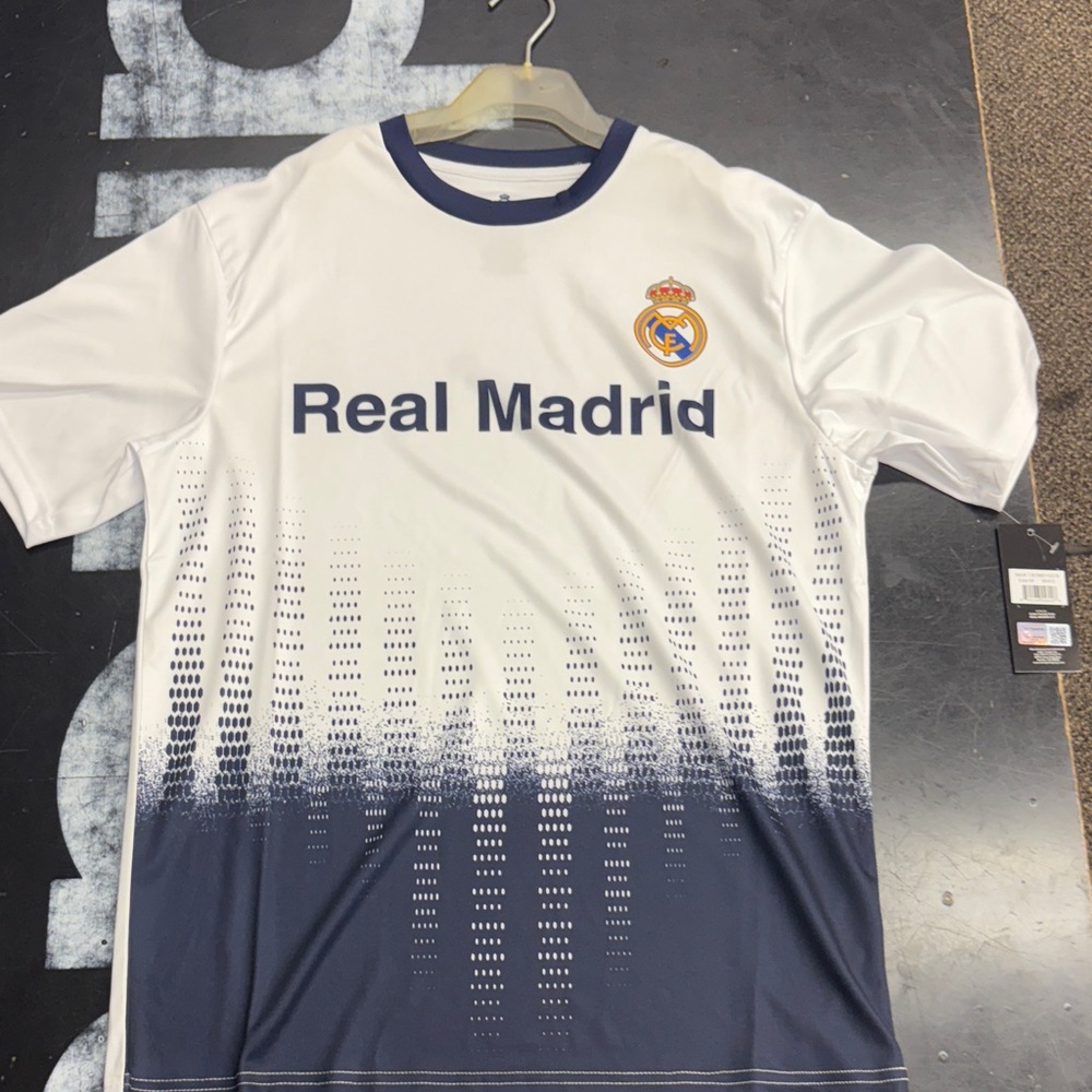 Real Madrid White and Navy Jersey